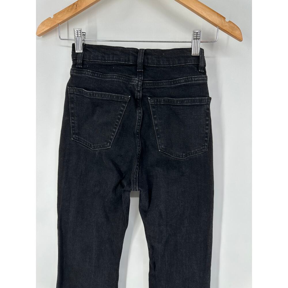 & Other Stories Flare Leg Jeans High Rise Full Length Dark Wash Black - Picture 6 of 8